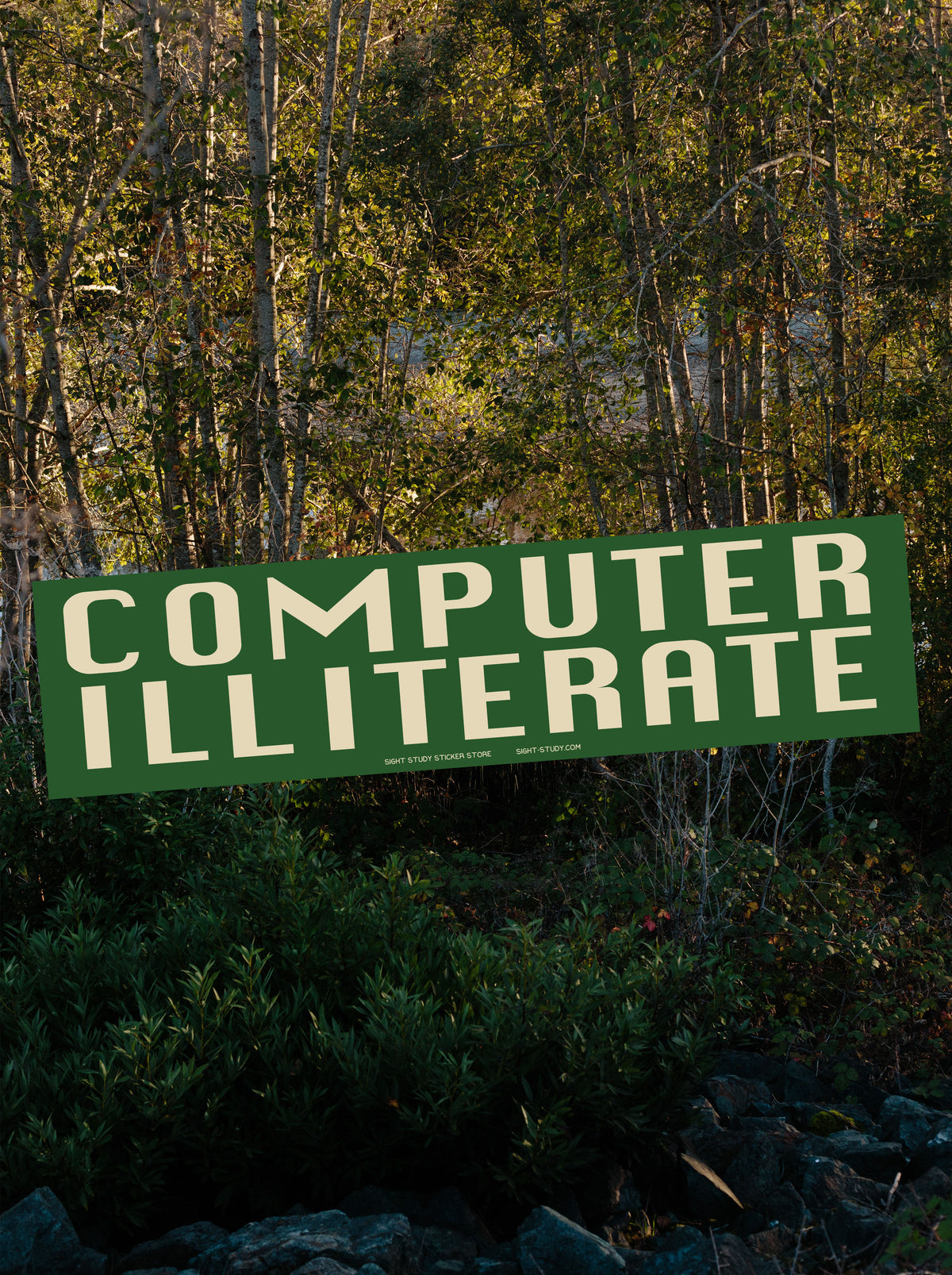 "Computer Illiterate" Sticker