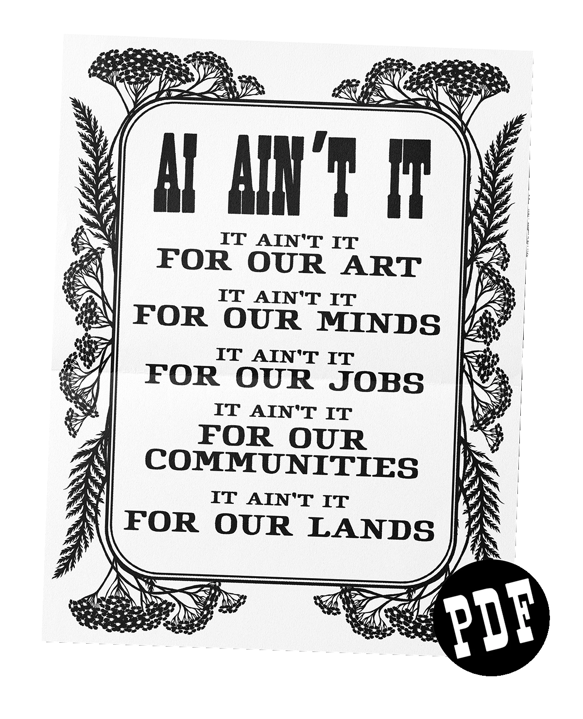 "It Ain't It" Print-At-Home PDF
