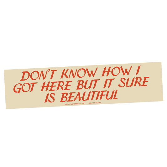 "Don't Know How I Got Here" Sticker