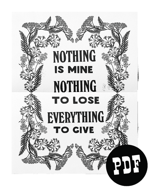 "Nothing Is Lost" Print-At-Home PDF