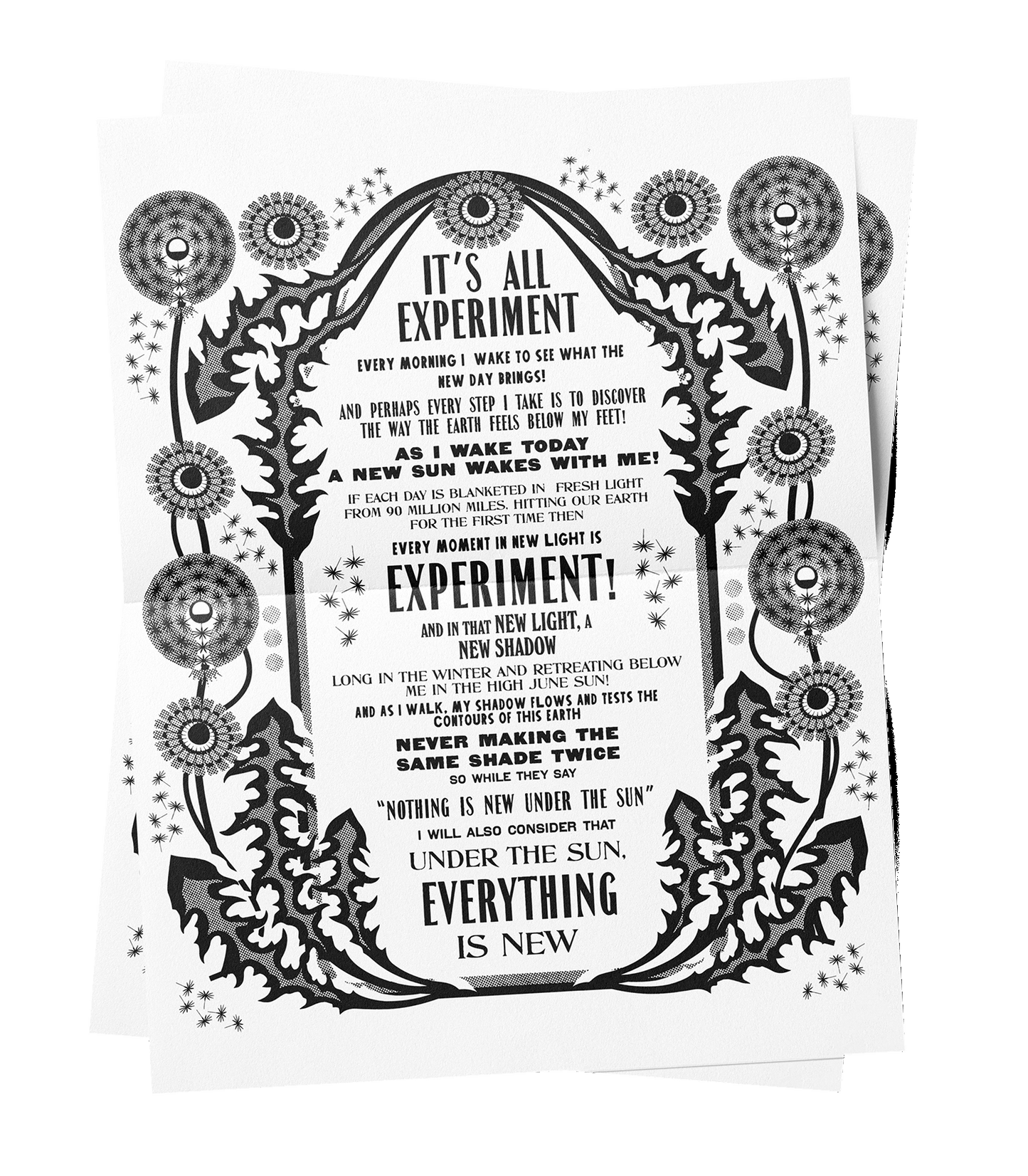 "It's All Experiment" Print-At-Home PDF