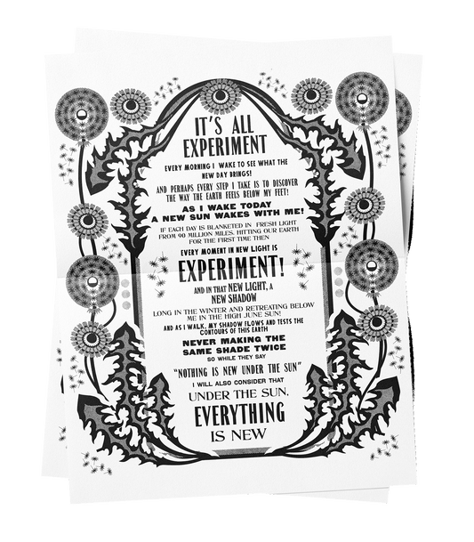 "It's All Experiment" Print-At-Home PDF