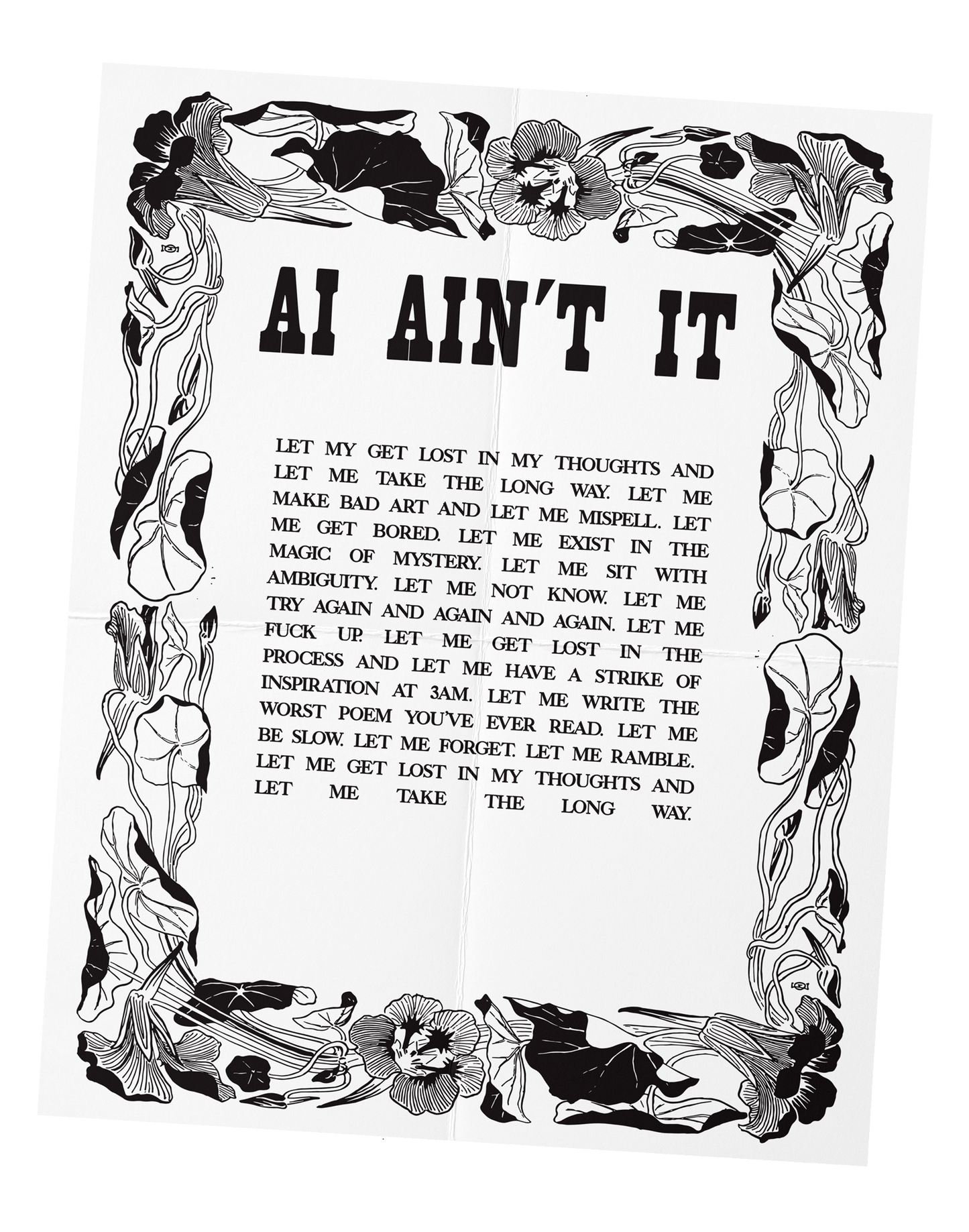 "AI Ain't It" Print-At-Home PDF